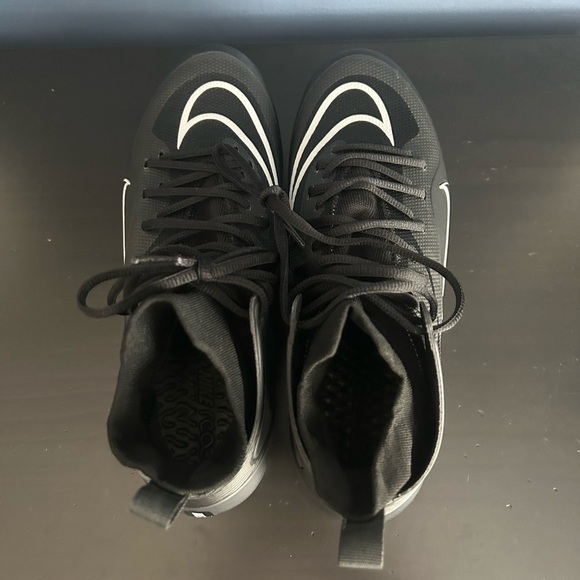 Nike Alpha Huarache 8 Elite LAX Black Lacrosse Cleats CW4447-001 Men's Size 10 - Picture 4 of 8